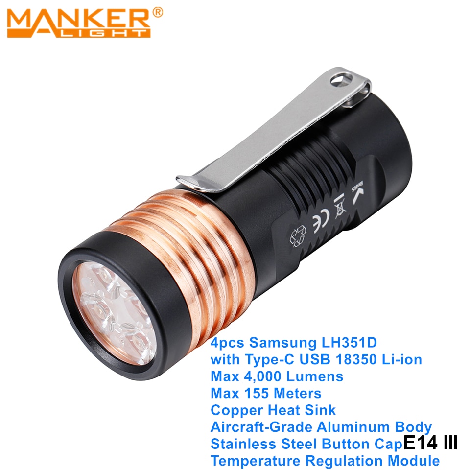 Manker E14 III 4000  Ｚ LED EDC ķ  ..